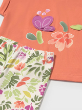 Applique Tee and Leggings - Bright Floral