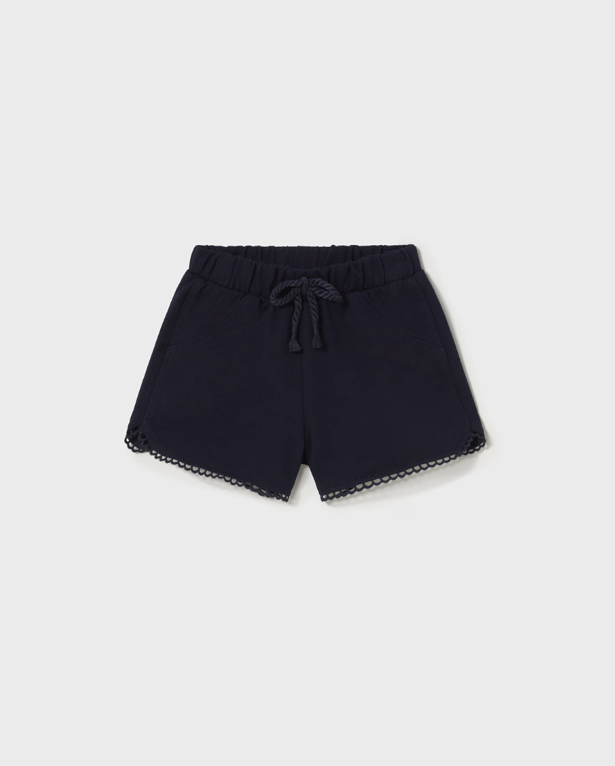 Scalloped Shorts - Navy