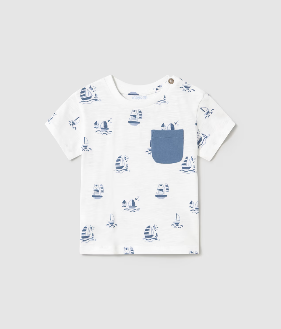 Pocket Tee - Sailboats