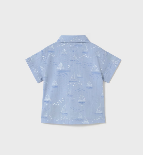 Short Sleeve Button Down - Sailboats