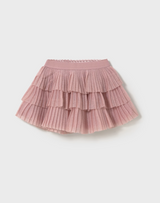 Pleated Tulle Skirt - Rose