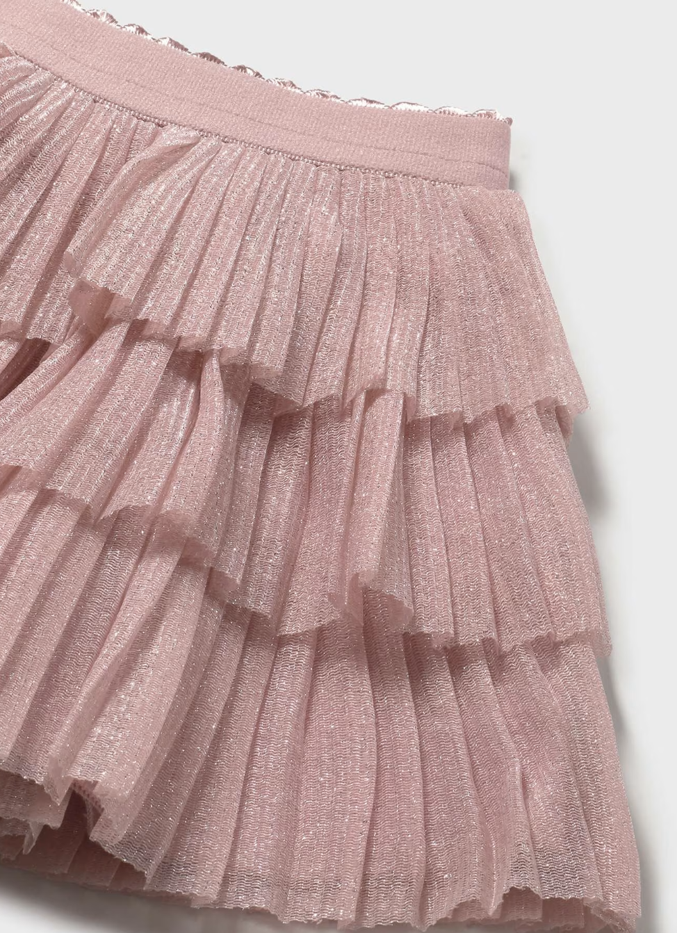 Pleated Tulle Skirt - Rose