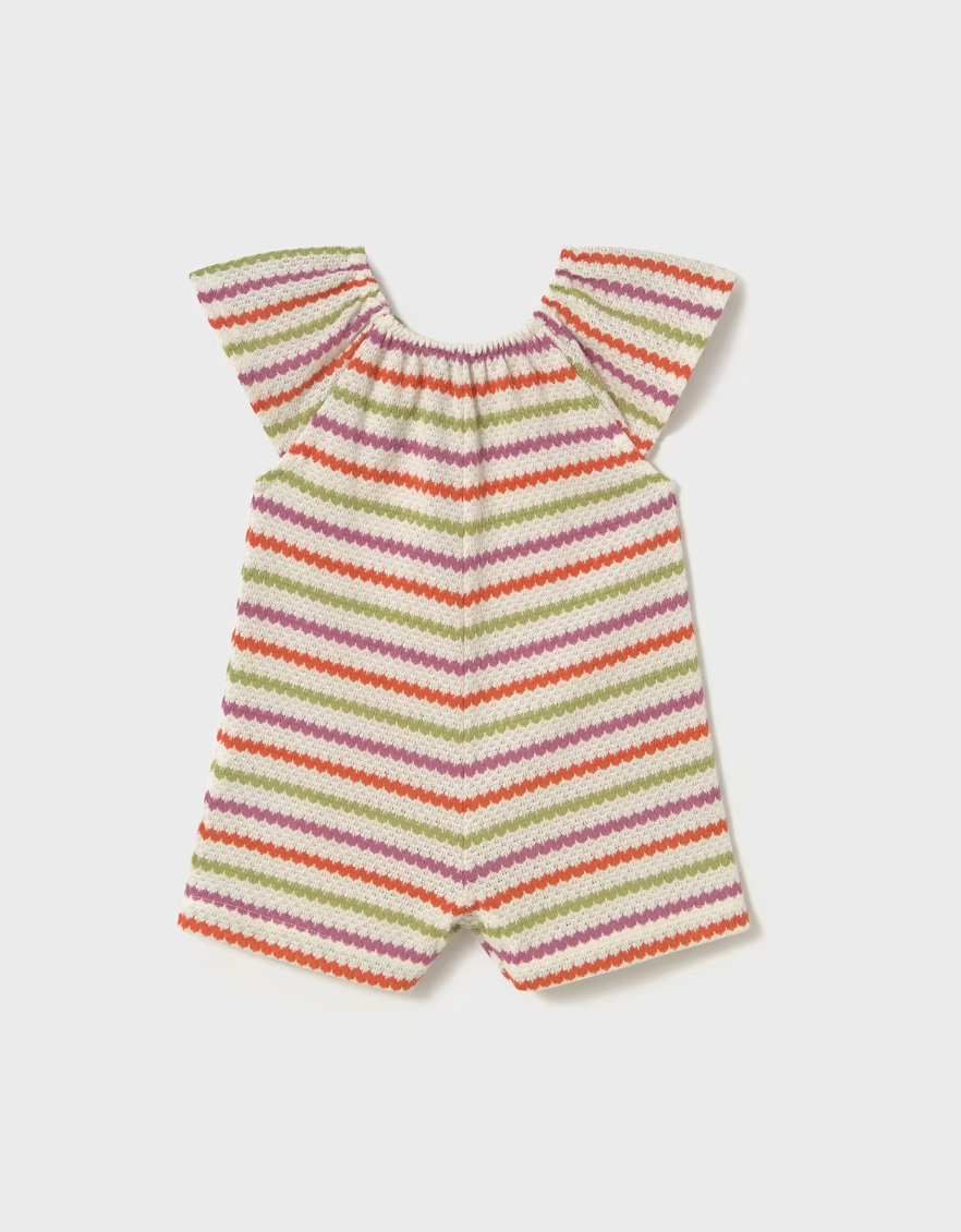 Knit Romper - Tropical Stripe