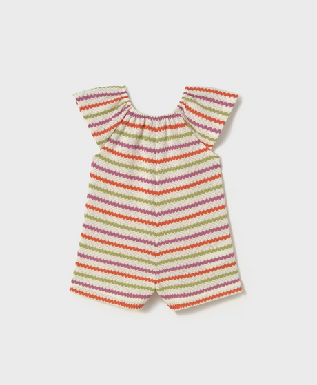 Knit Romper - Tropical Stripe