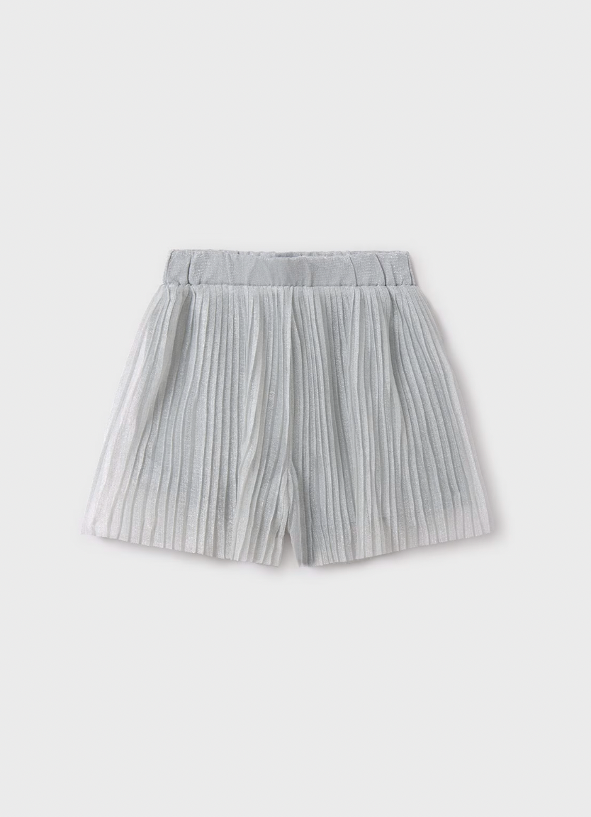 Pleated Shorts - Silver FINAL SALE