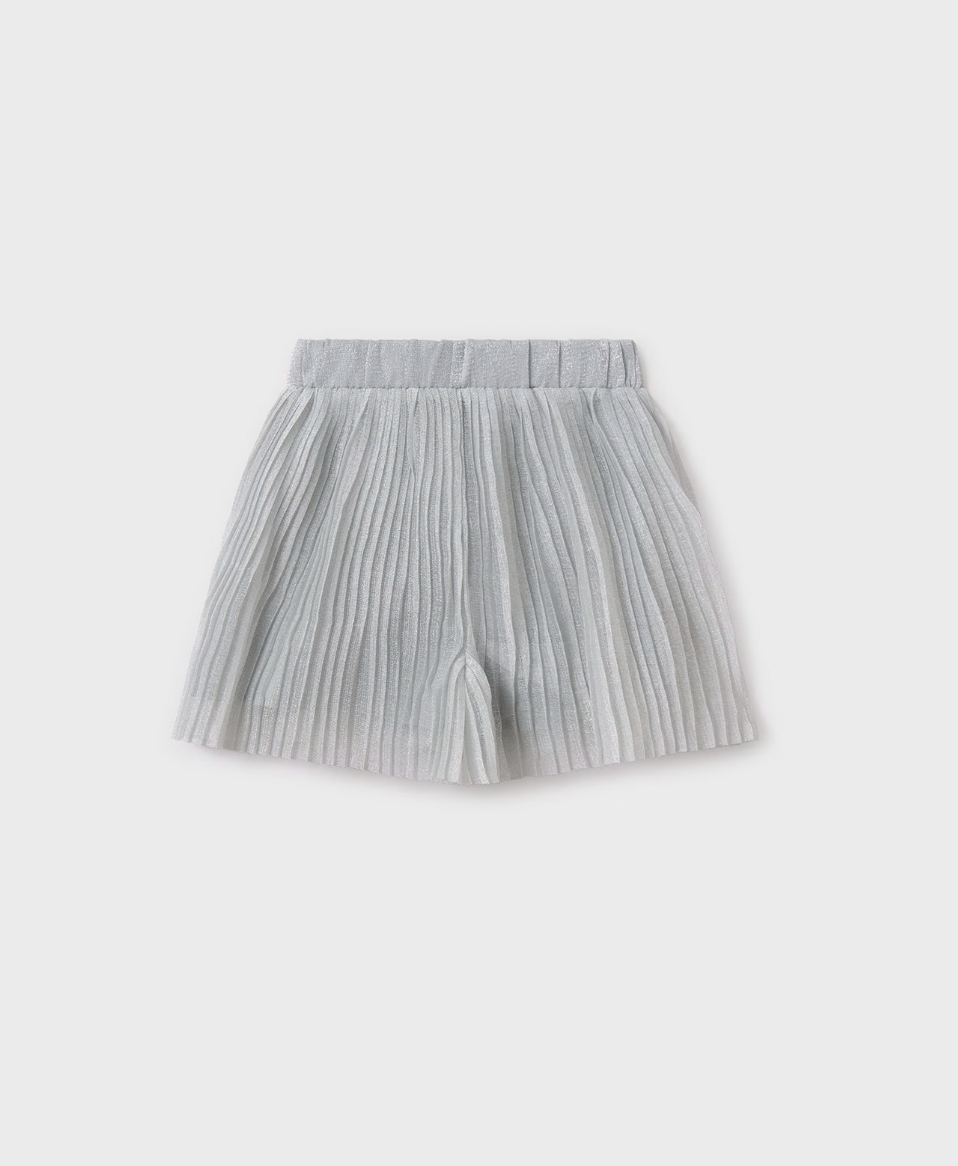 Pleated Shorts - Silver FINAL SALE