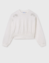 Embroidered Pullover - White