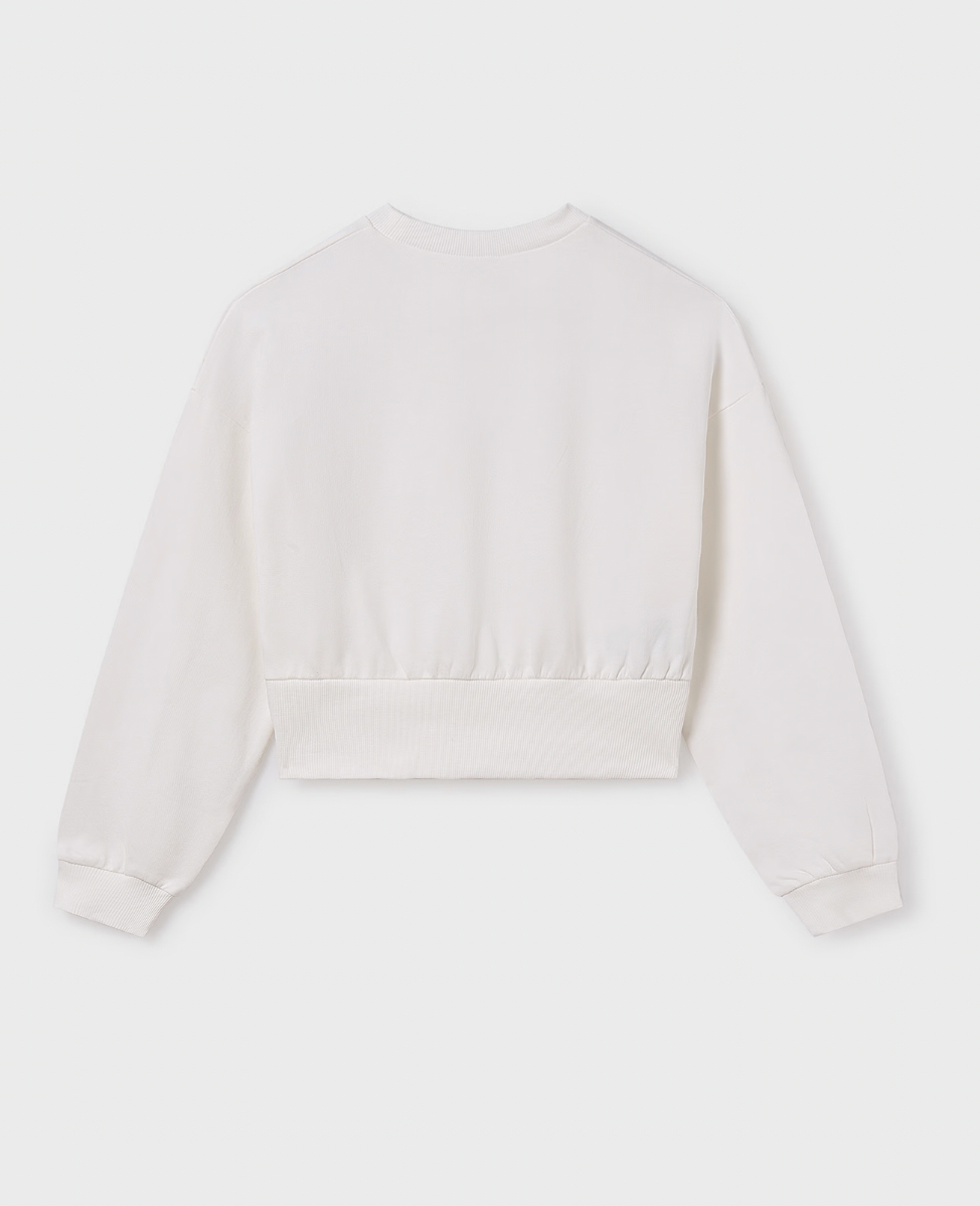 Embroidered Pullover - White