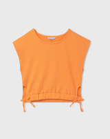 Waffle Side Tie Tee - Pumpkin