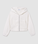 Zip Up Hoodie - White