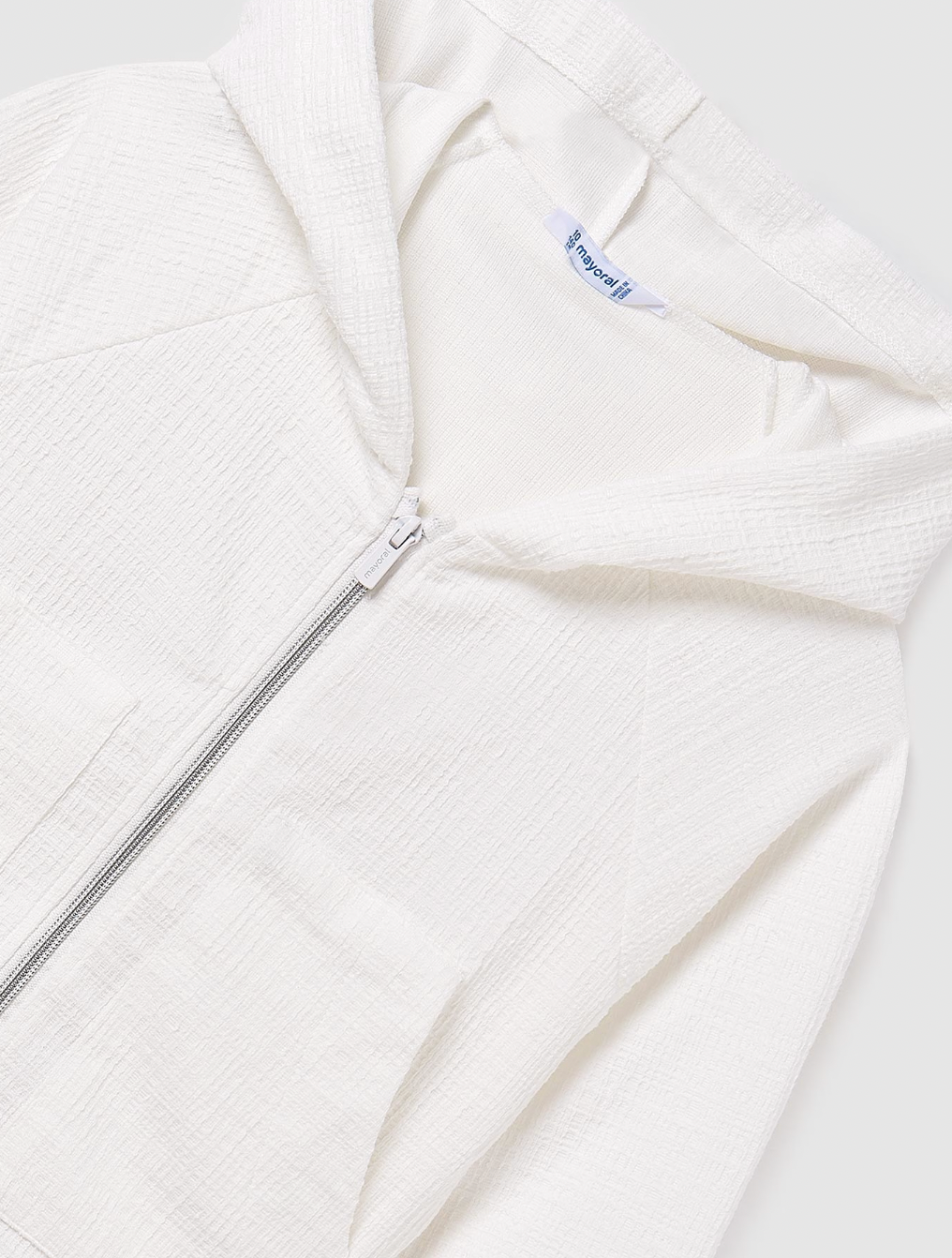 Zip Up Hoodie - White
