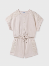 Tie Tee and Shorts Set - Bone