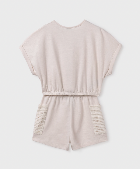 Tie Tee and Shorts Set - Bone