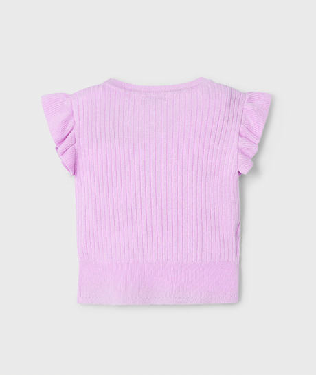Knit Flutter Sleeve Top - Orchid