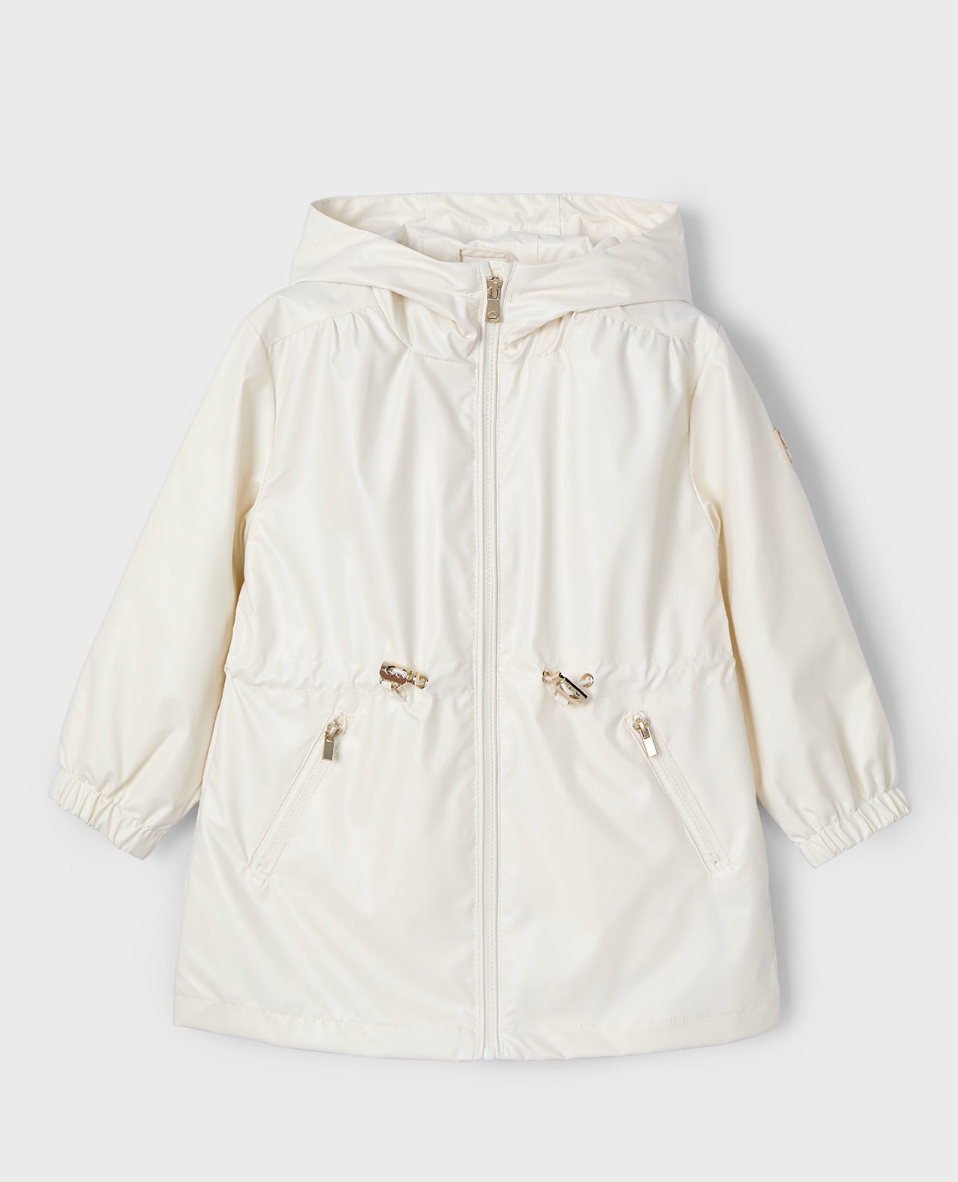 Hooded Windbreaker - Cream