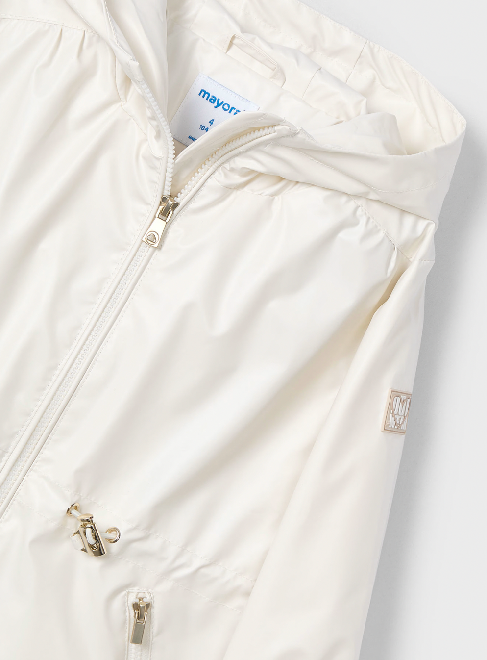 Hooded Windbreaker - Cream