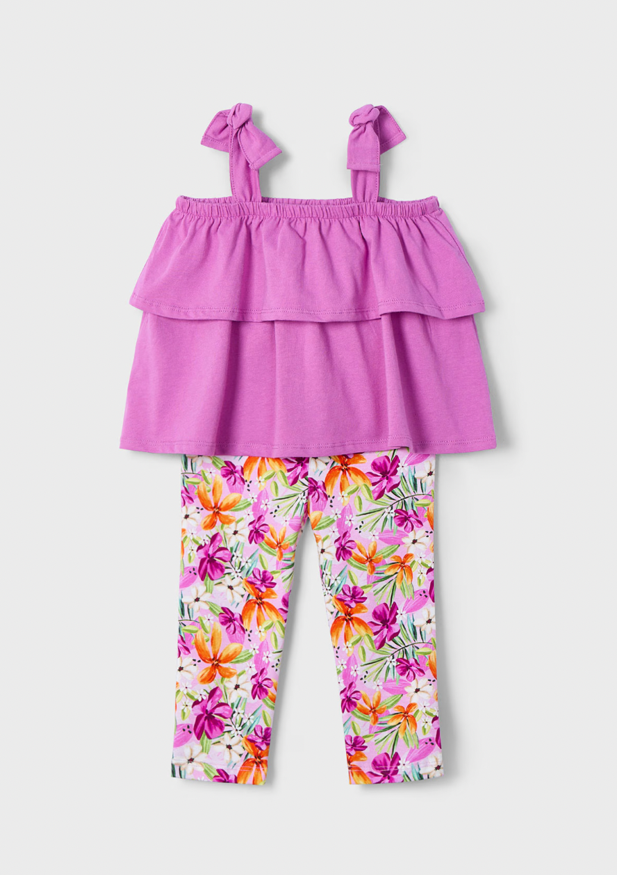 Ruffle Tank and Leggings - Orchid