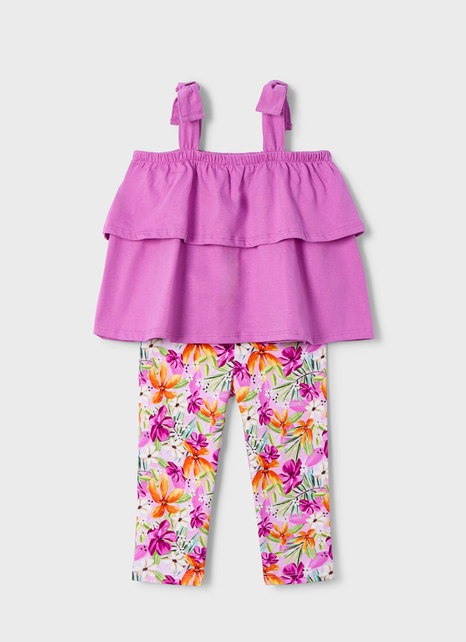 Ruffle Tank and Leggings - Orchid