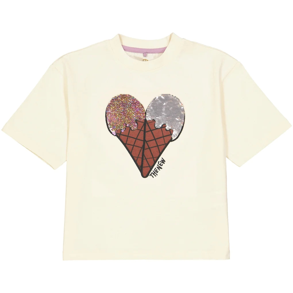 Oversized Graphic Tee - White Ice Cream FINAL SALE