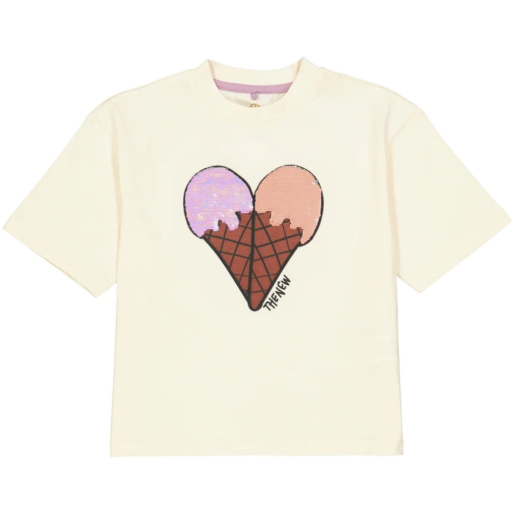 Oversized Graphic Tee - White Ice Cream FINAL SALE