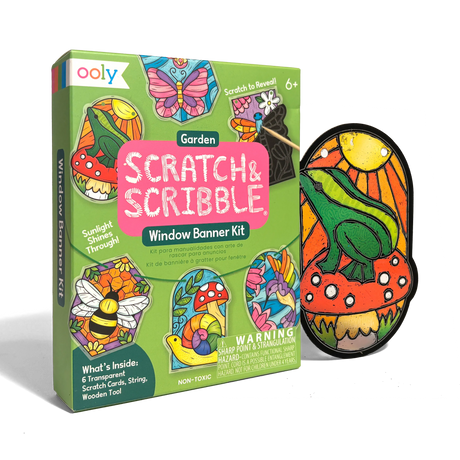 Mini Scratch & Scribble Window Banner Kit - Garden