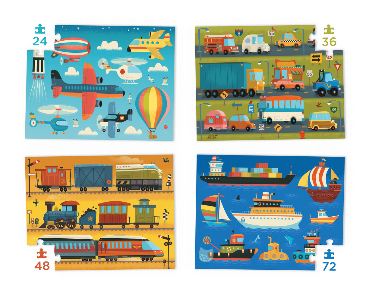 Four Puzzles - Vehicles