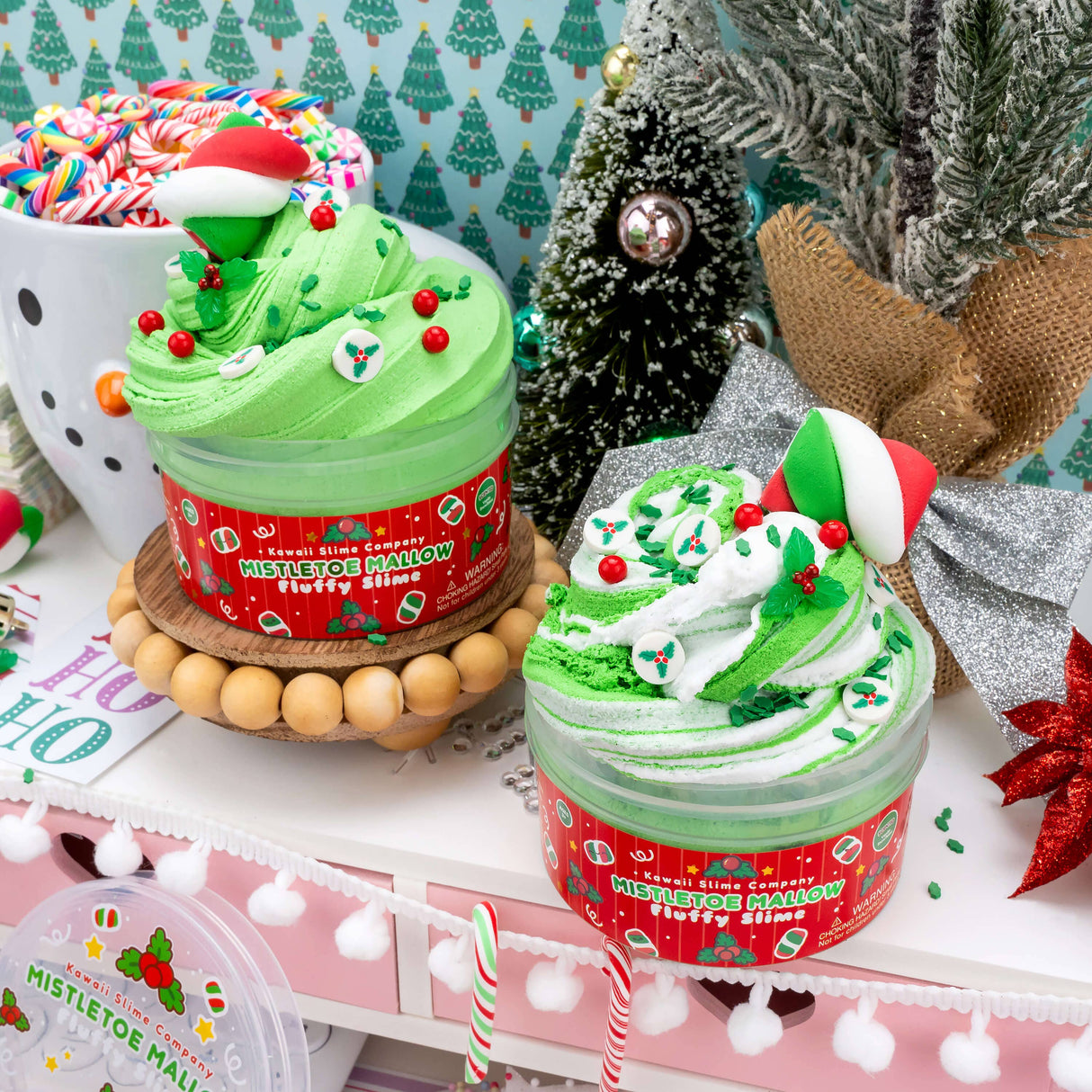 Kawaii Slime - Mistletoe Mallow Fluffy Slime FINAL SALE