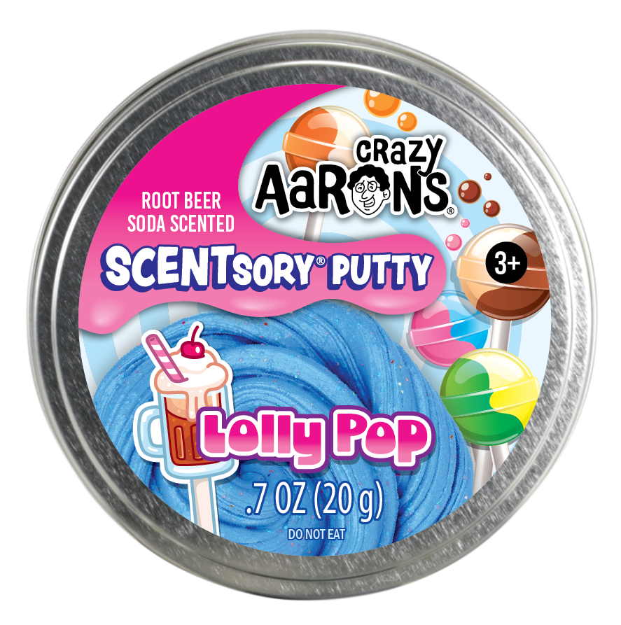 Crazy Aaron's Thinking Putty 2.75" Tin - Scentsory Lolly Pop