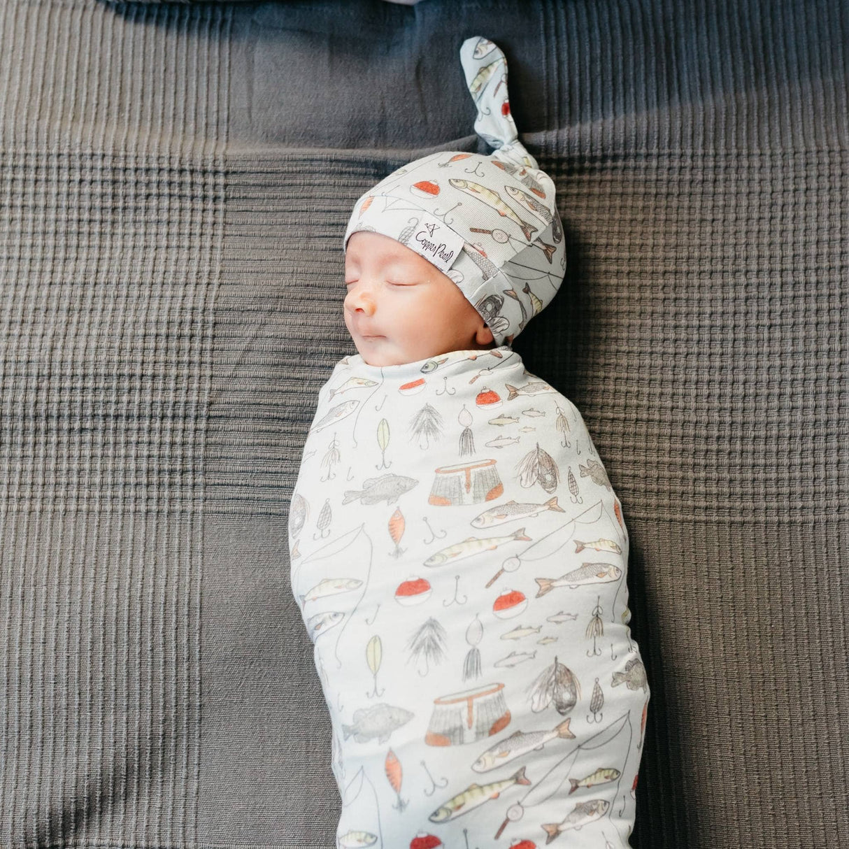 Knit Swaddle Blanket - Trout