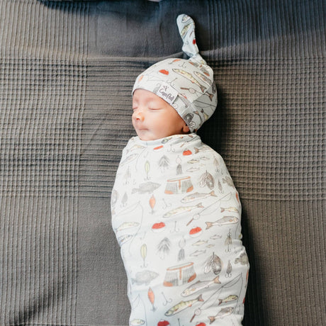 Knit Swaddle Blanket - Trout