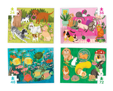 Four Puzzles - Playful Pets