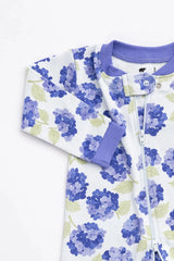Zip Romper - Hydrangeas