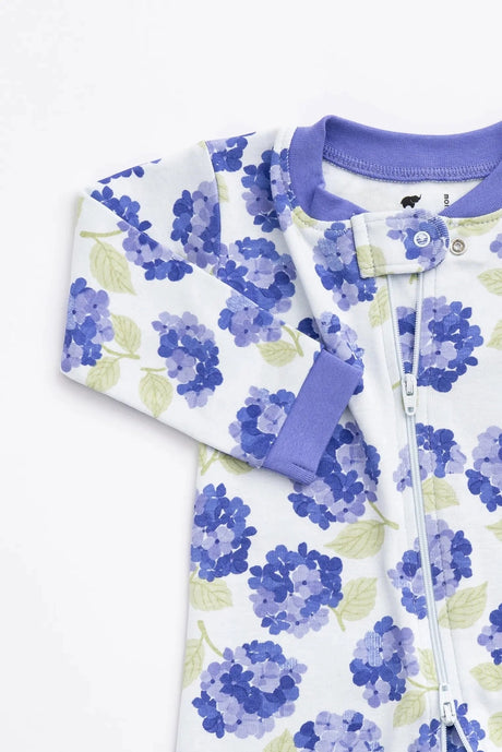 Zip Romper - Hydrangeas