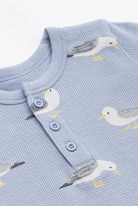Waffle Two Piece Set - Seagull