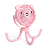 Itzy Breeze 3-Speed Stroller Fan - Pink