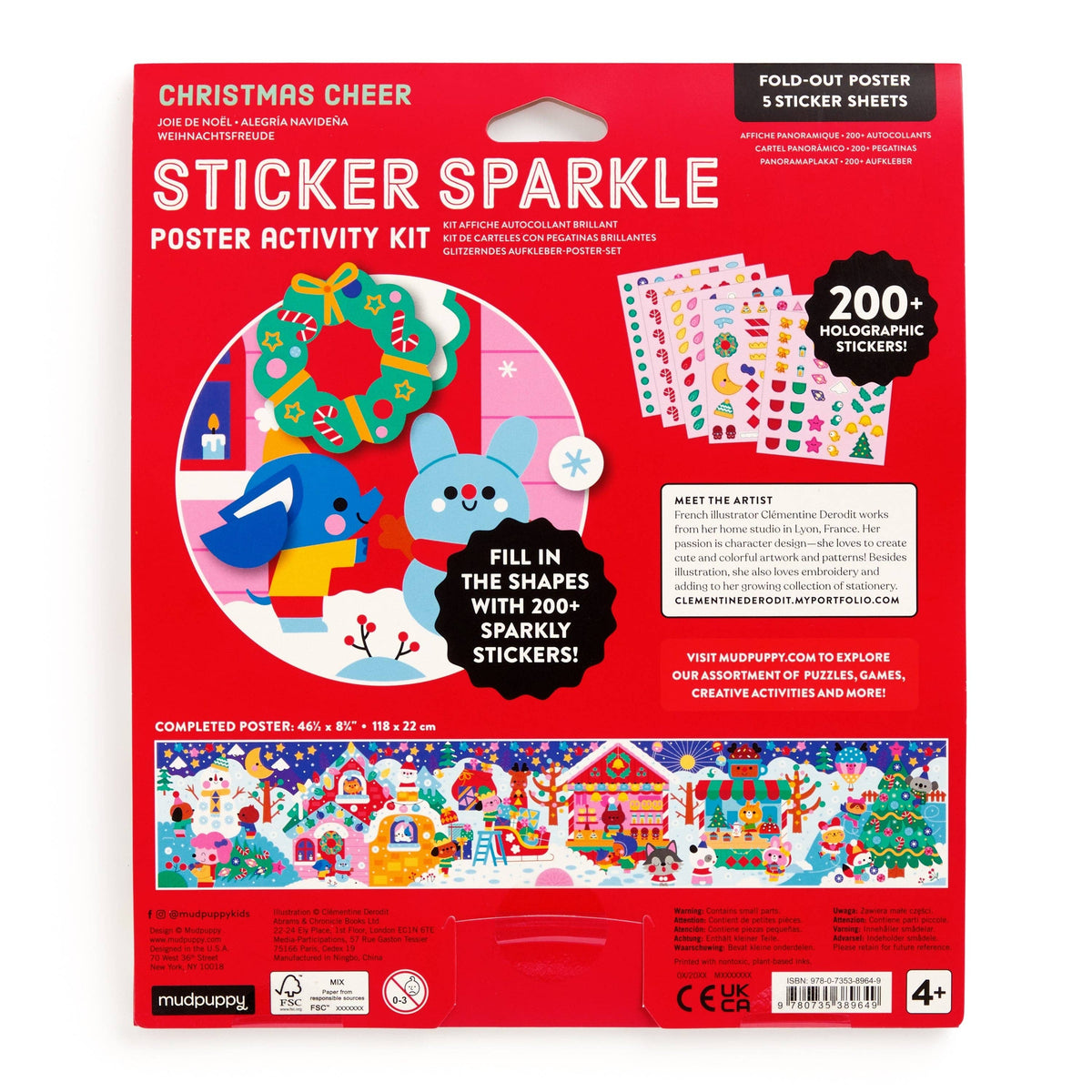 Sticker Sparkle Poster Activity Kit - Christmas Cheer