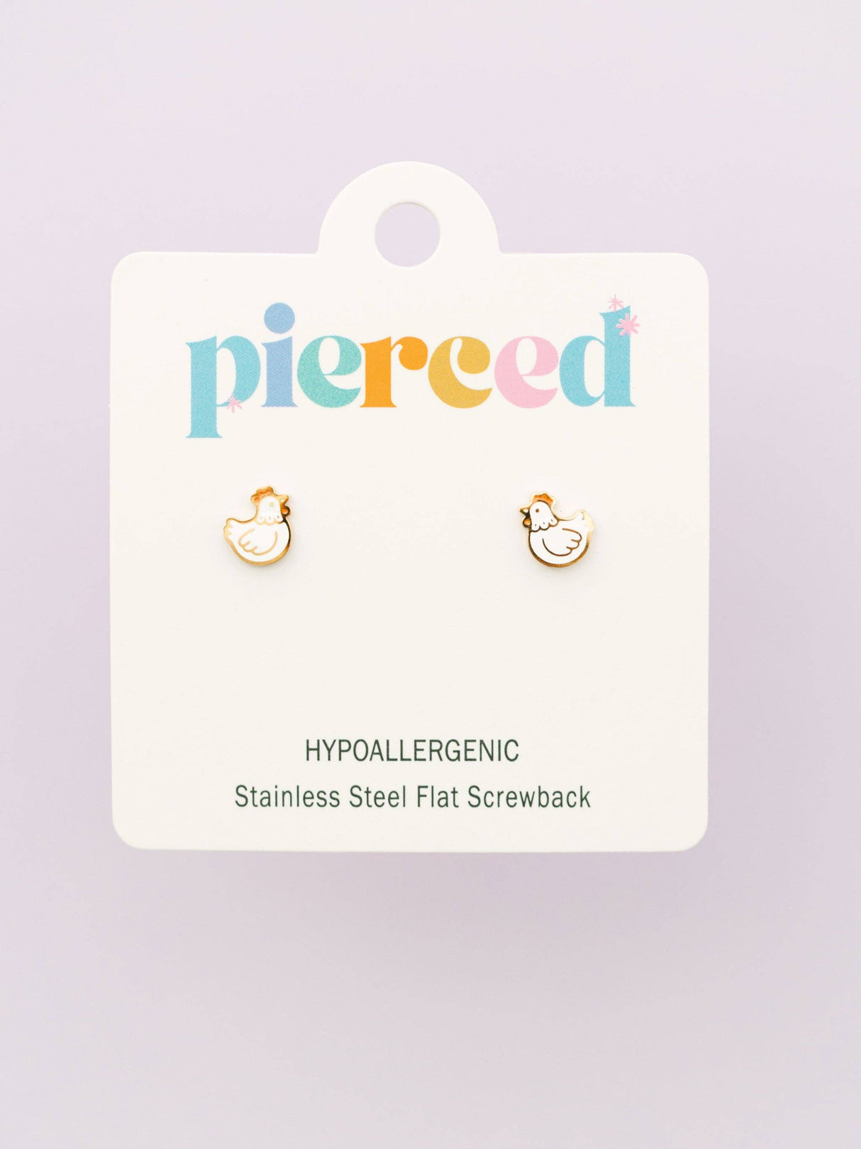 Pierced Co. Screwback Earrings - Chicken
