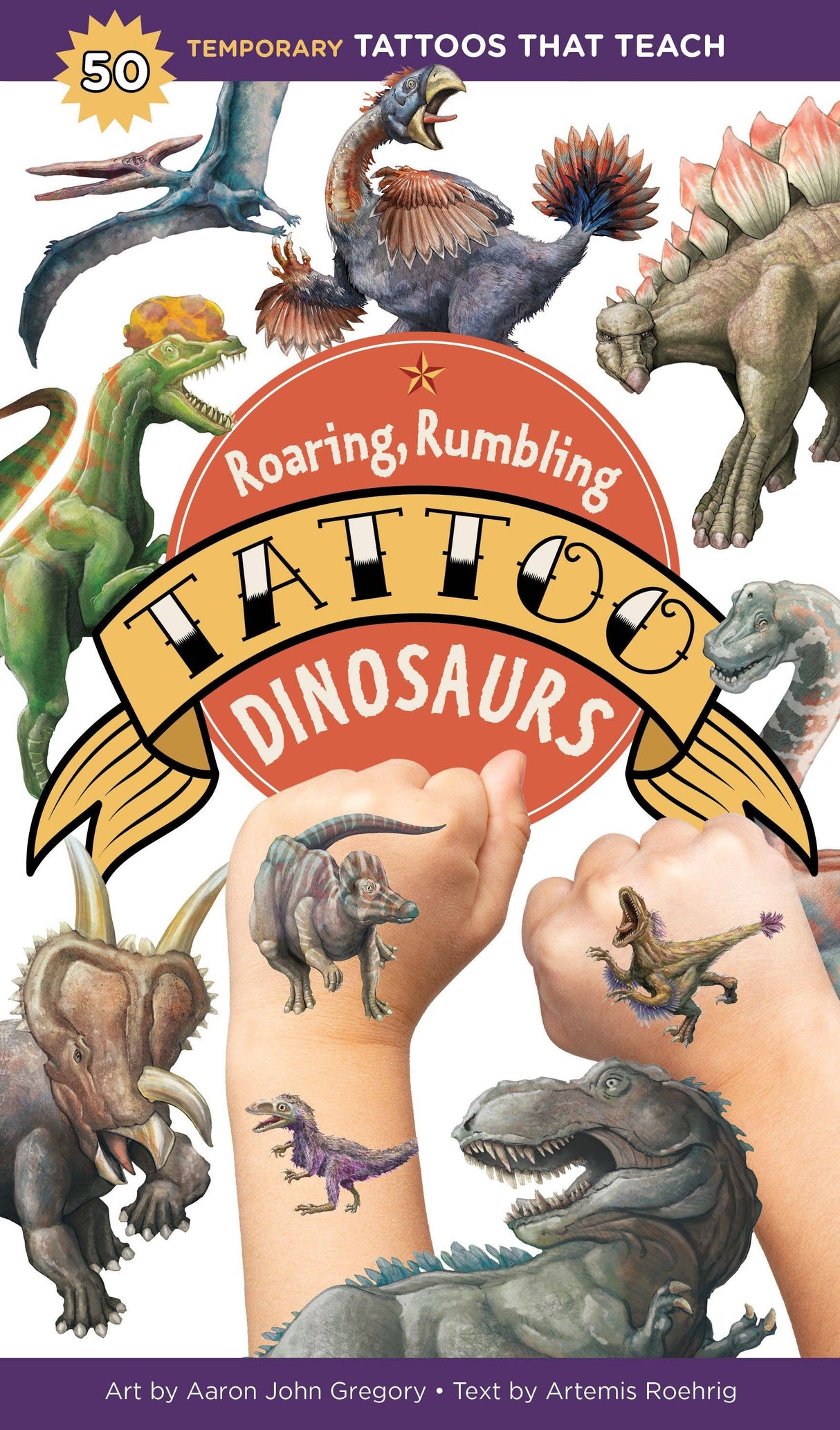 Temporary Tattoos - Roaring, Rumbling Dinosaurs