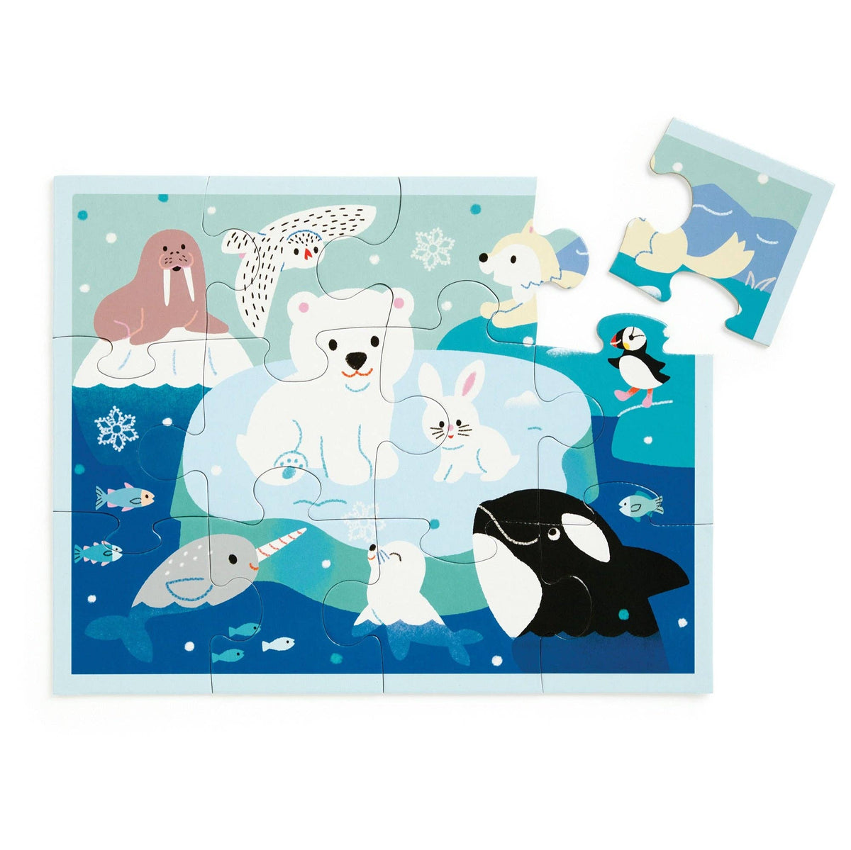 12 Piece Pouch Puzzle - Arctic Friends
