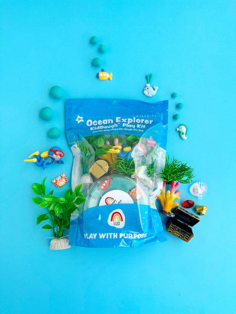 KidDough Play Kit - Ocean Explorer (Blue Hawaiian)