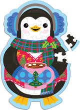 48 Piece Scratch and Sniff Shaped Mini Puzzle - Hot Cocoa Penguin