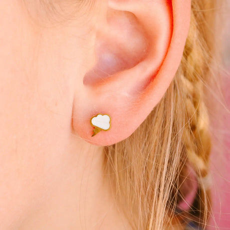 Pierced Co. Screwback Earrings - Storm Cloud