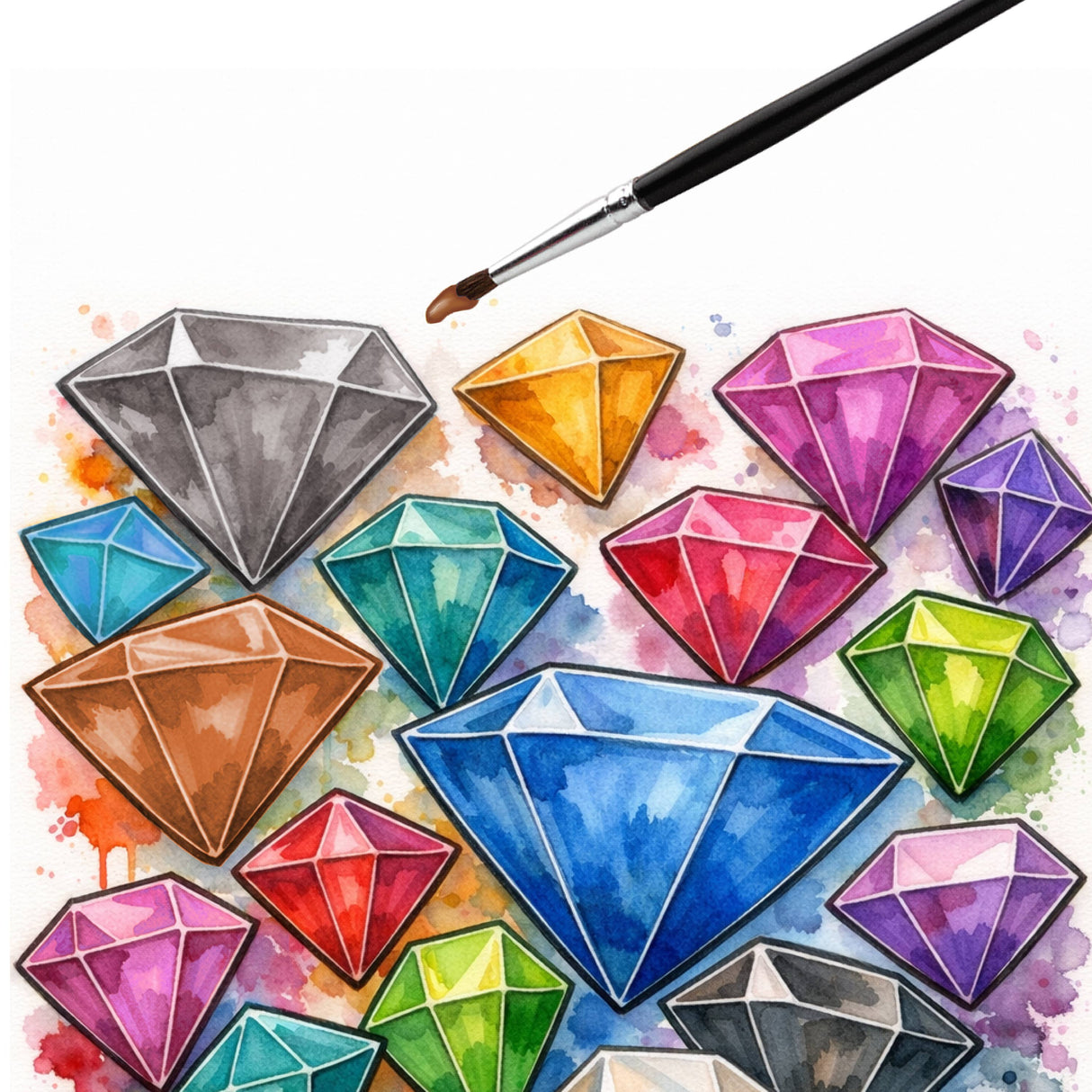 Black Edition Watercolor Palette - Metallic