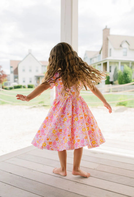 Classic Twirl Dress - Retro Flowers