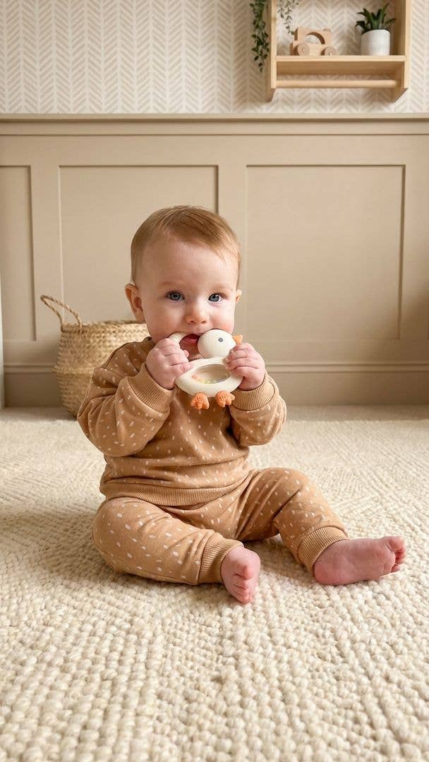 Bitzy Shake Teether Rattle - Goose