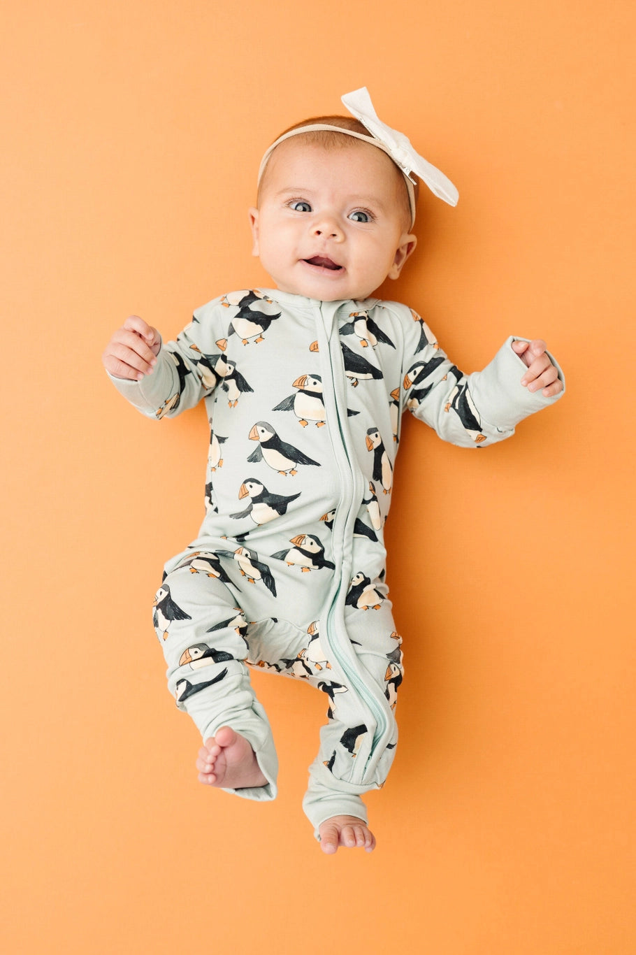 Bamboo Convertible Footie - Puffin Pals