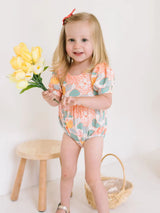 Puff Romper - Soft Floral