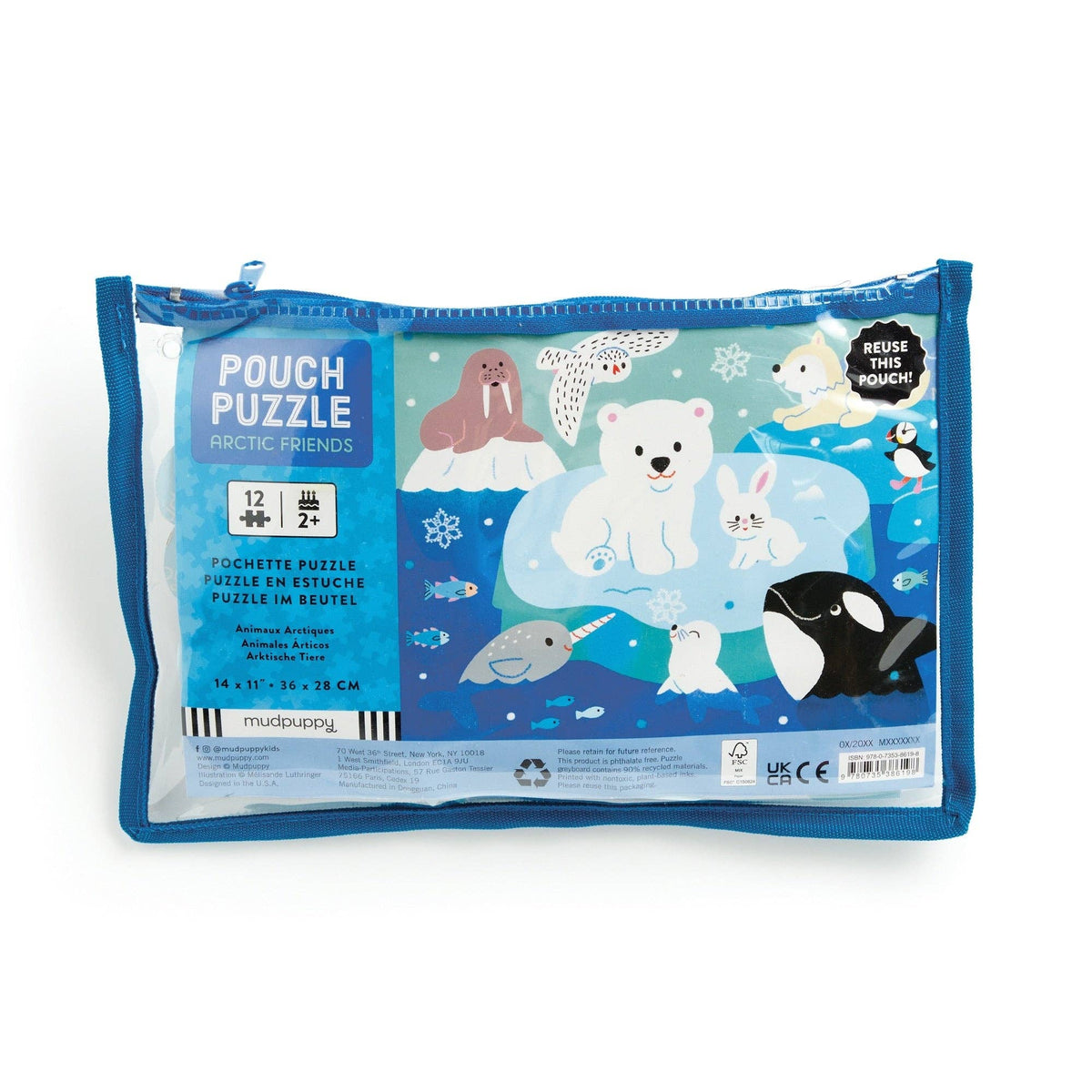 12 Piece Pouch Puzzle - Arctic Friends