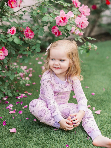 Bamboo Long Sleeve Pajamas - Pearl