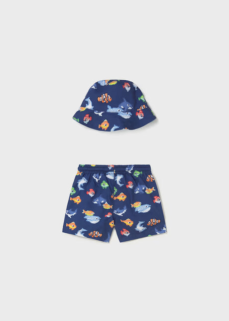 Swim Trunks and Hat - Night Fish